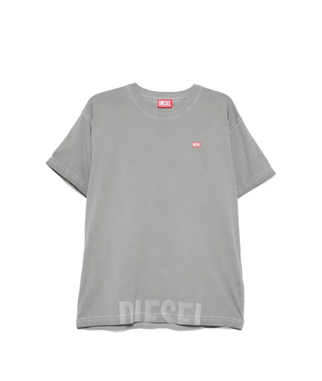 DIESEL Серая хлопковая футболка, фото 1