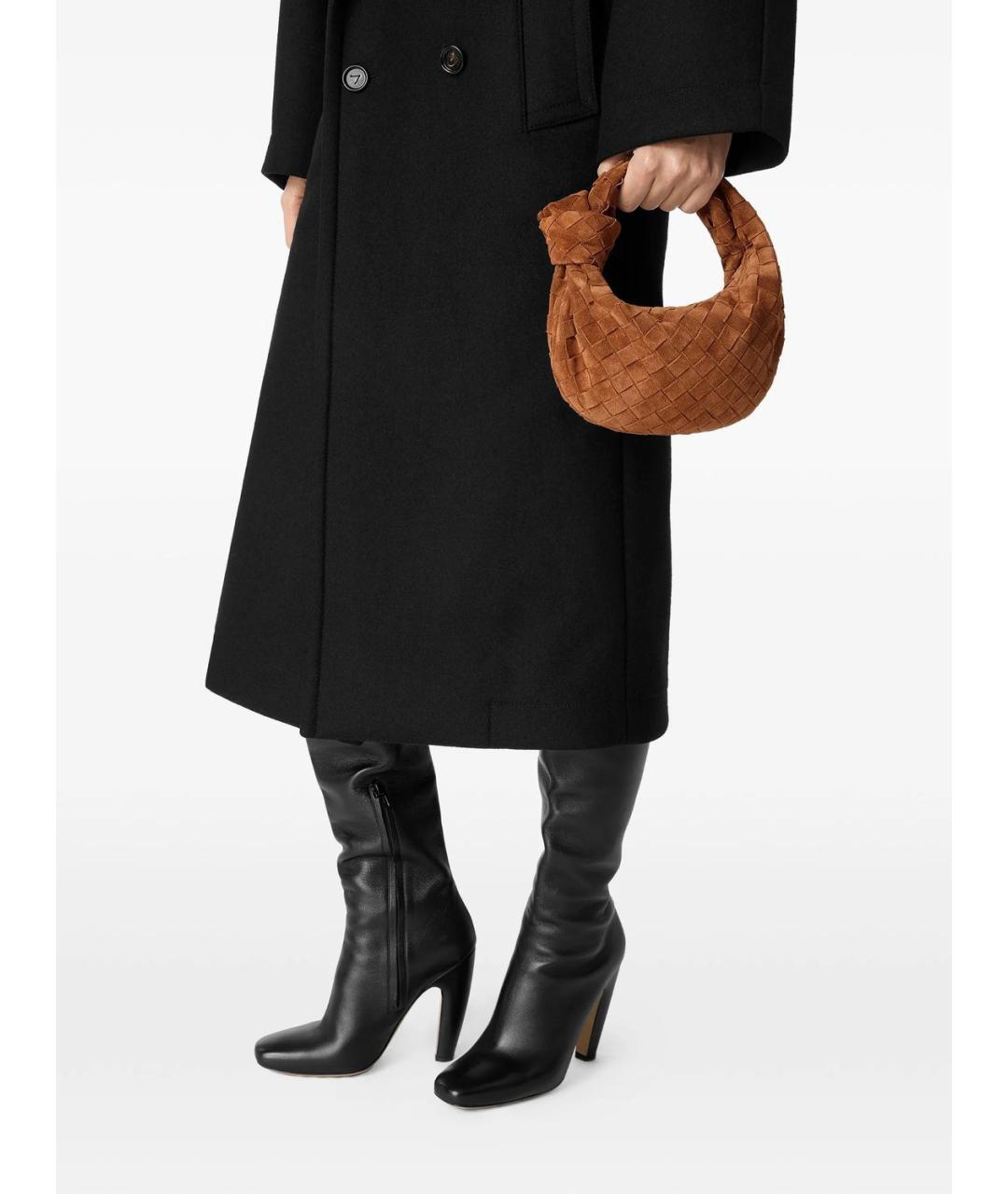 BOTTEGA VENETA Коричневая замшевая сумка с короткими ручками, фото 2