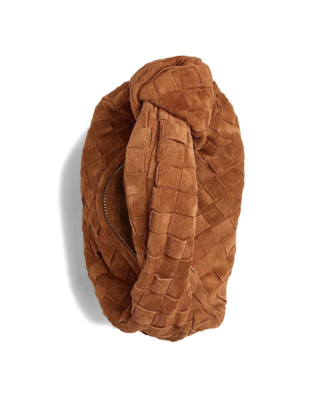 BOTTEGA VENETA Коричневая замшевая сумка с короткими ручками, фото 3