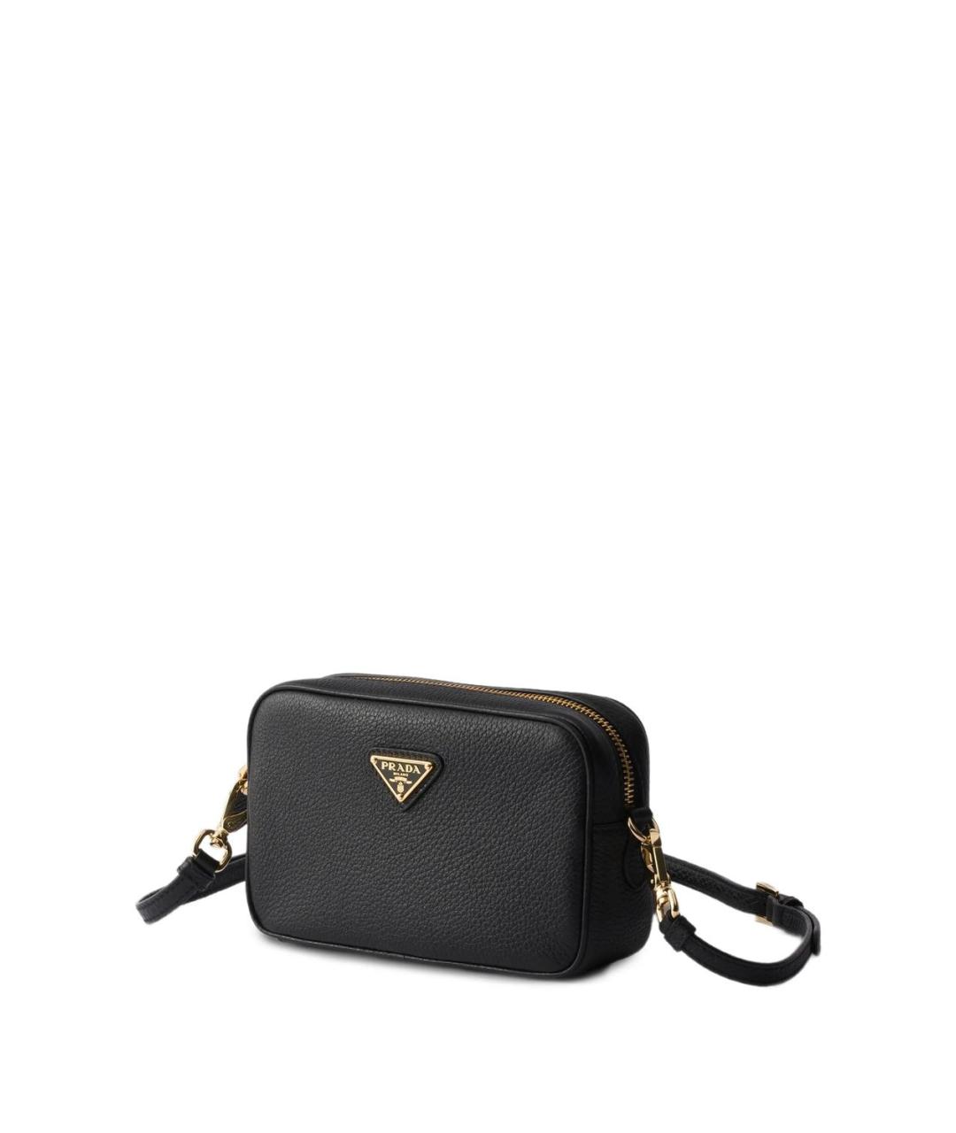 PRADA Черная кожаная сумка через плечо, фото 5