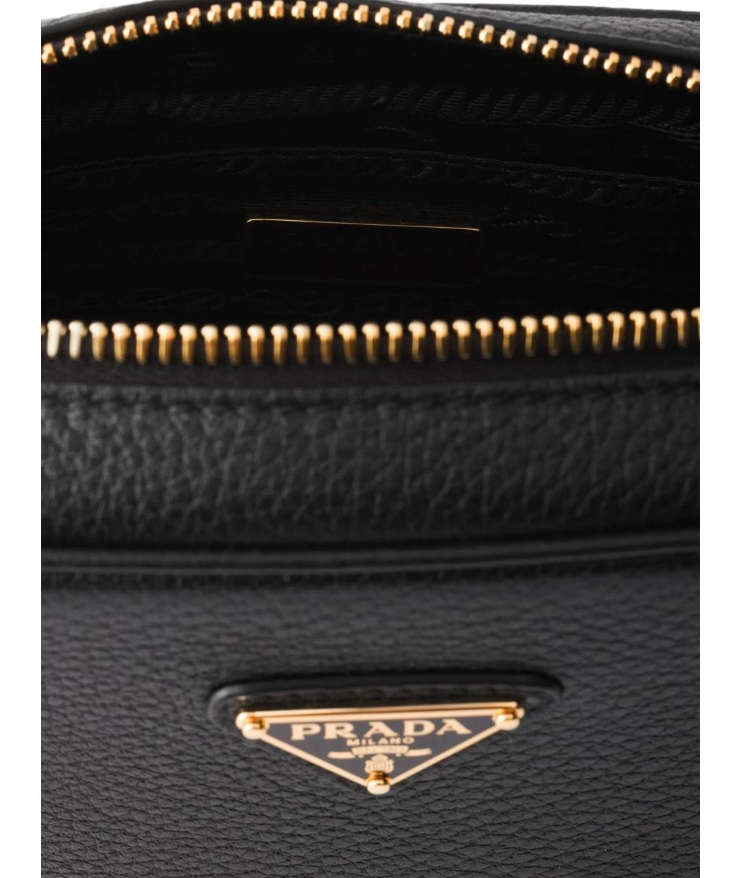 PRADA Черная кожаная сумка через плечо, фото 3