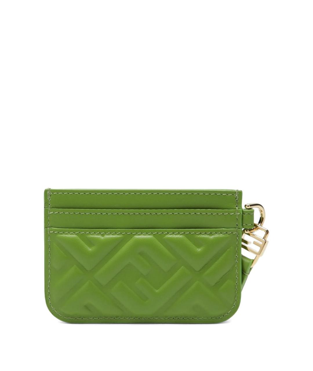 FENDI Зеленый кожаный кошелек, фото 2