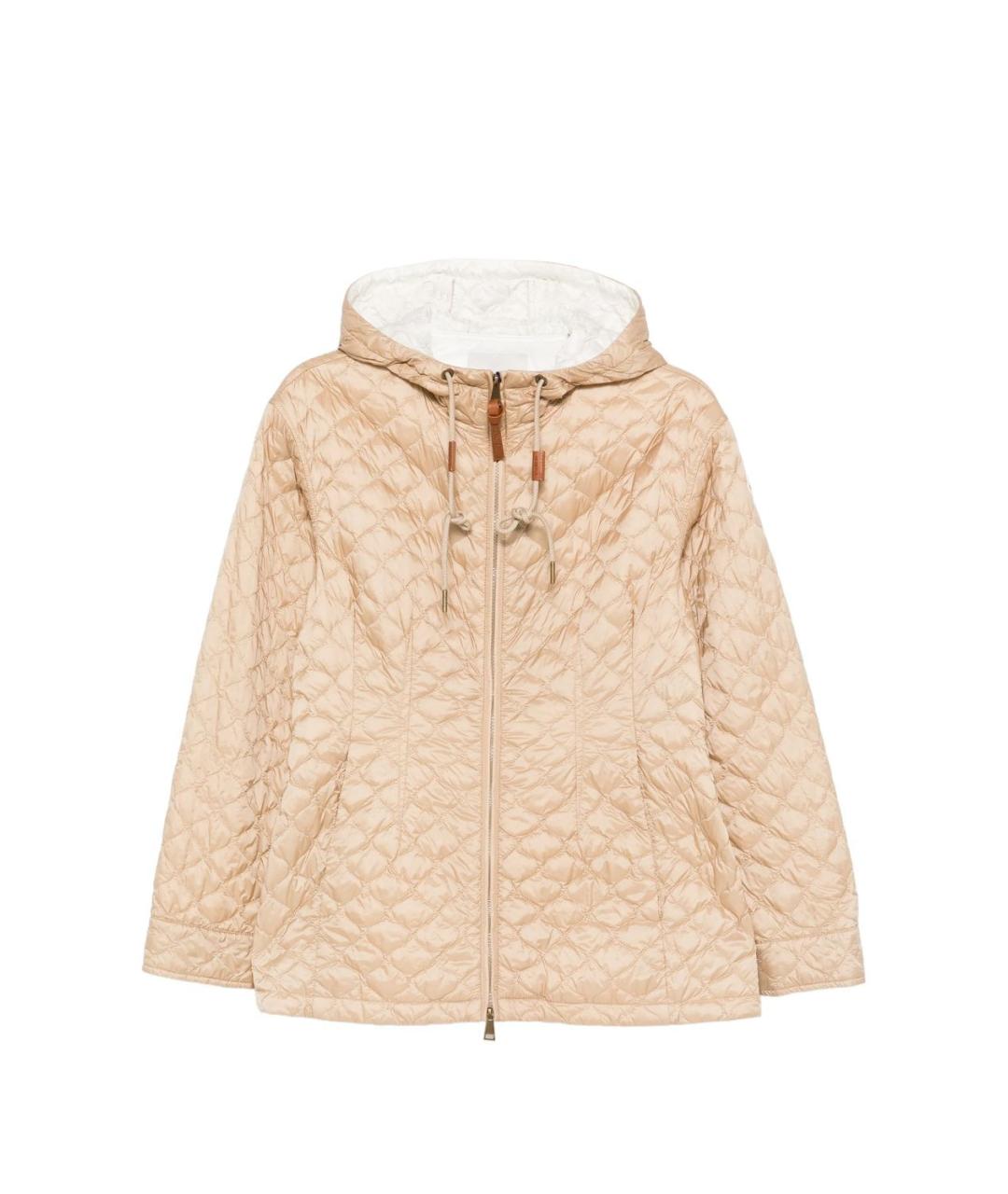 MONCLER Бежевая полиамидовая куртка, фото 1
