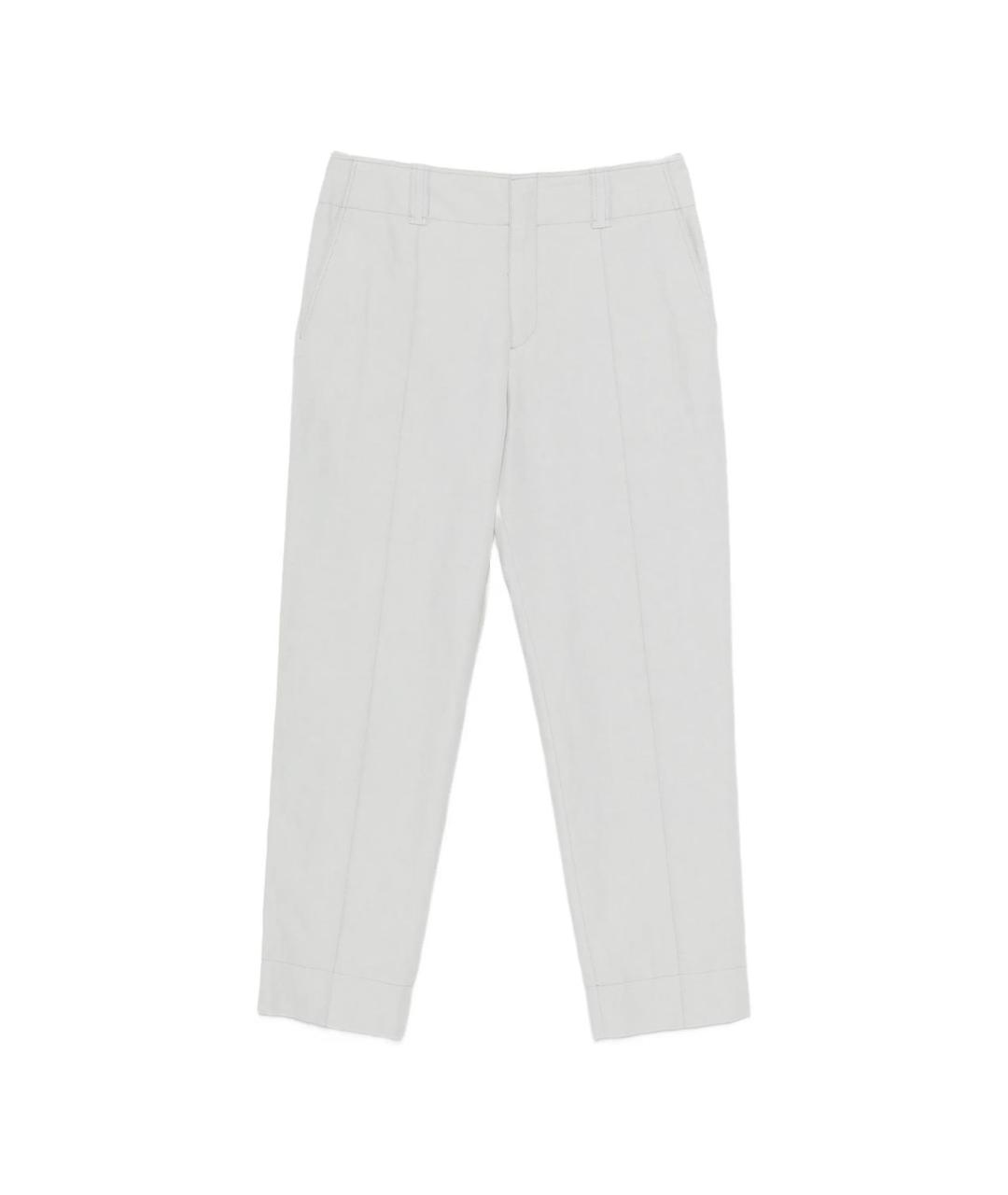 CHLOE Серые хлопковые прямые брюки, фото 1