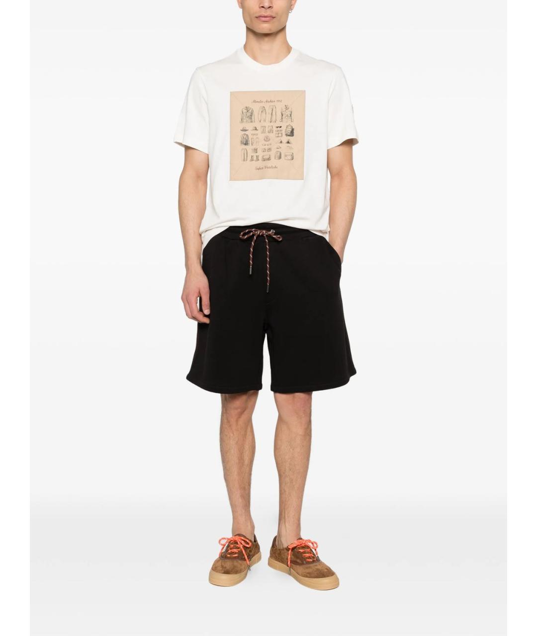 MONCLER Белая хлопковая футболка, фото 2