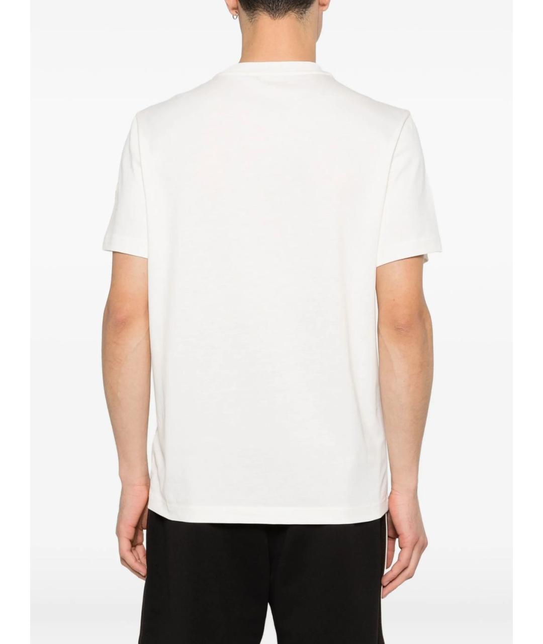 MONCLER Белая хлопковая футболка, фото 3