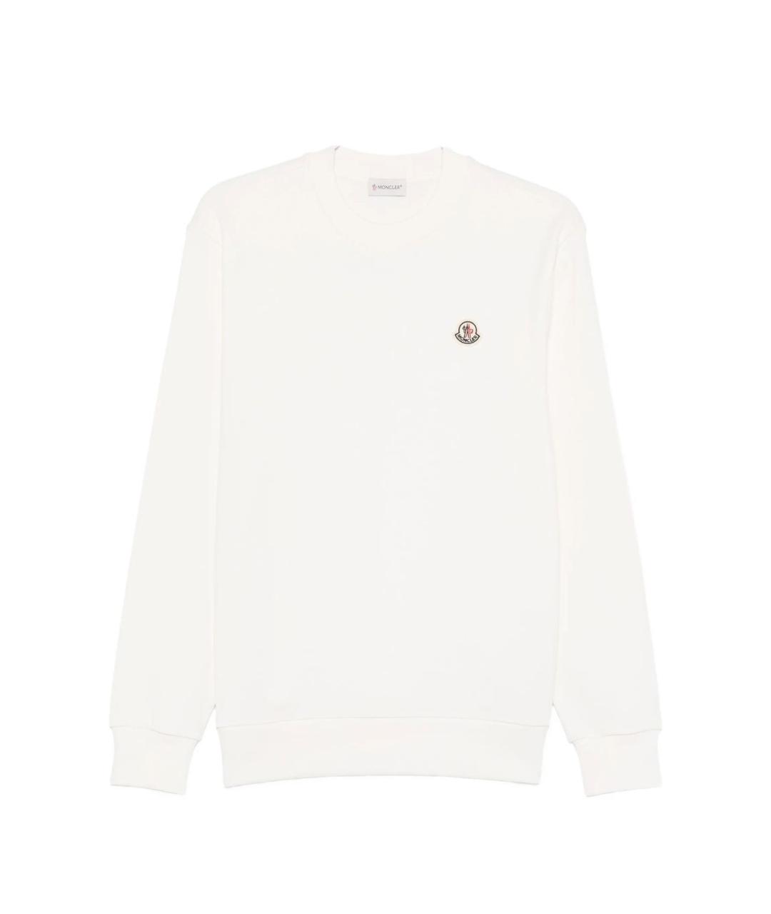 MONCLER Белый хлопковый джемпер / свитер, фото 1