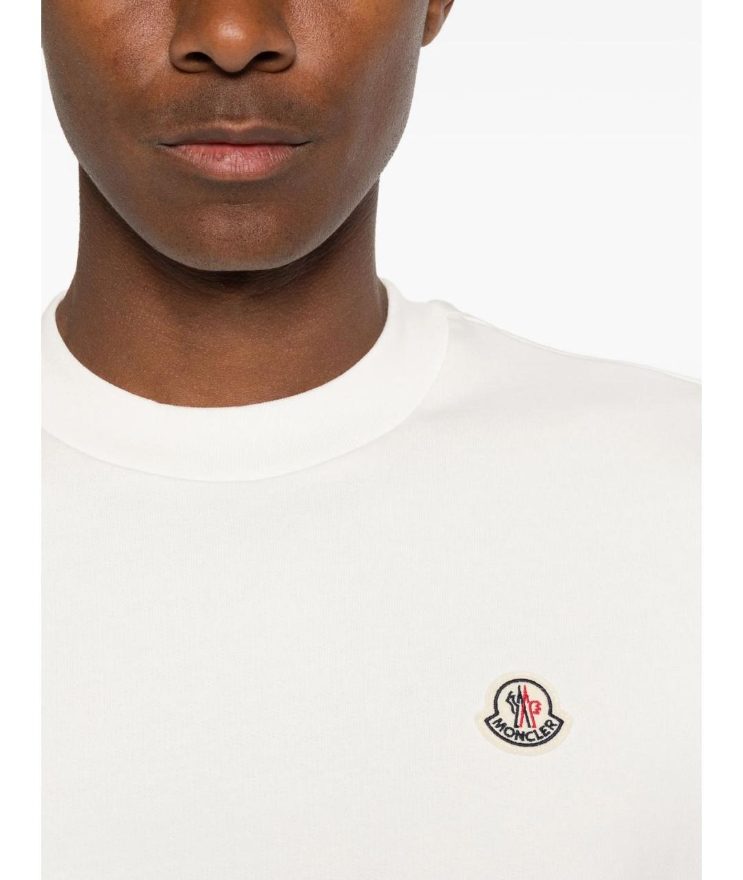 MONCLER Белый хлопковый джемпер / свитер, фото 2