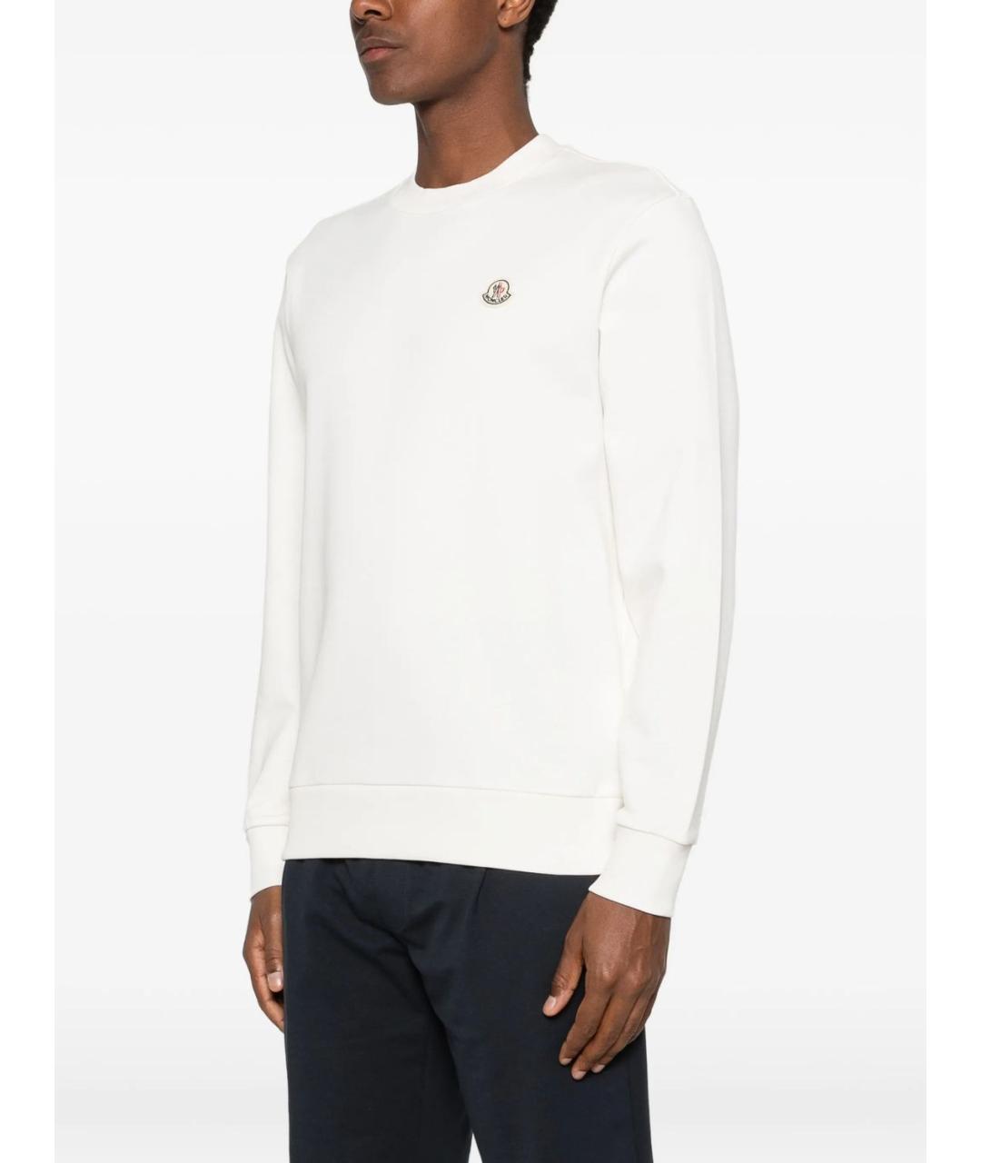 MONCLER Белый хлопковый джемпер / свитер, фото 5