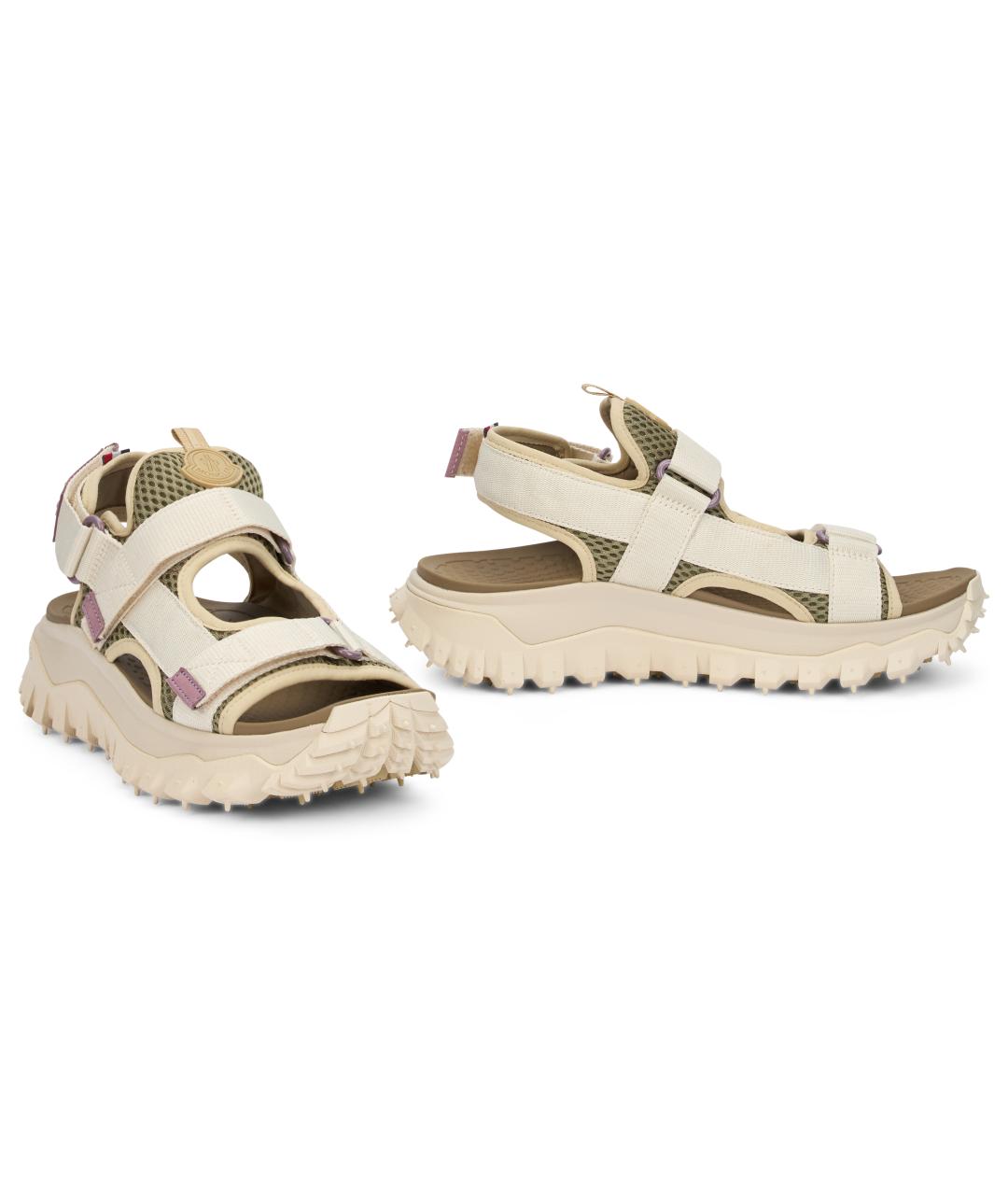 MONCLER Бежевые синтетические сандалии, фото 3