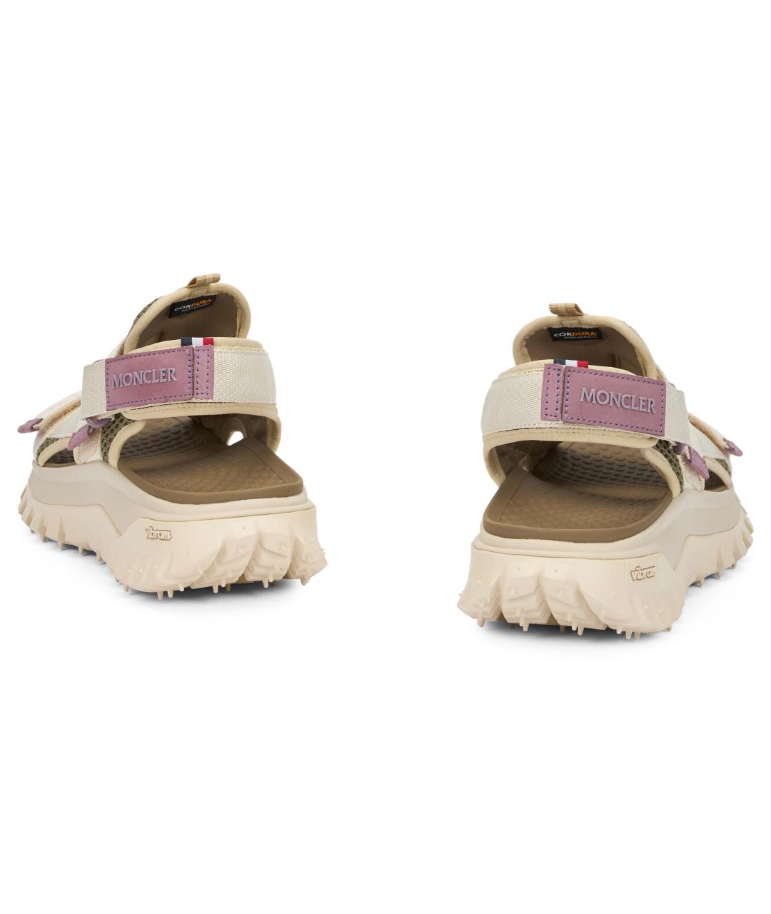 MONCLER Бежевые синтетические сандалии, фото 4