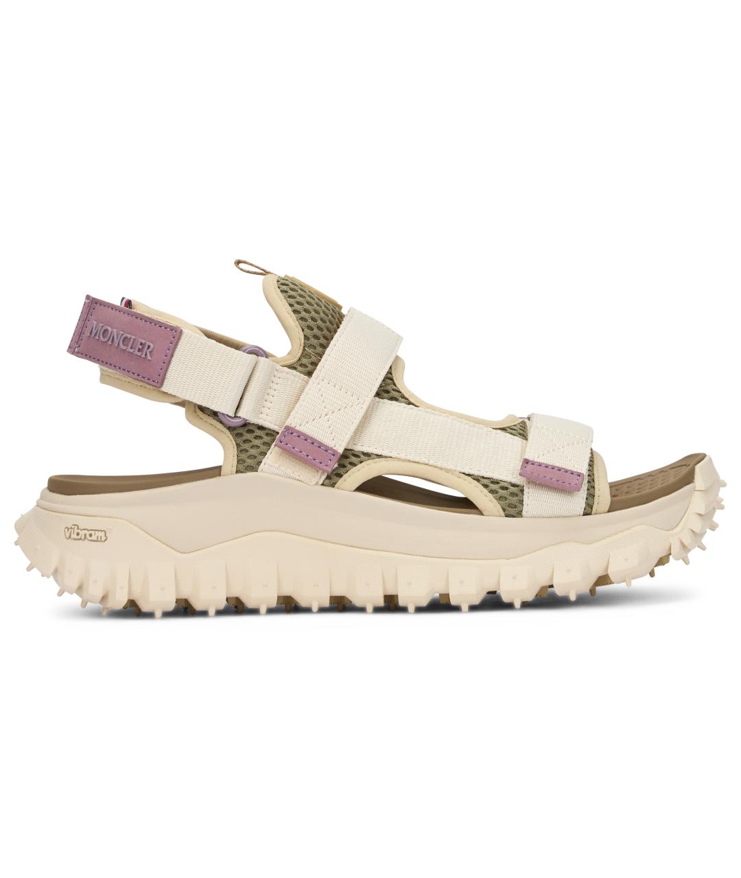 MONCLER Бежевые синтетические сандалии, фото 2