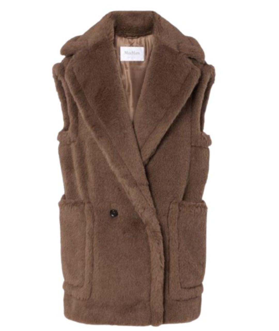 MAX MARA Коричневый шерстяной жилет, фото 1