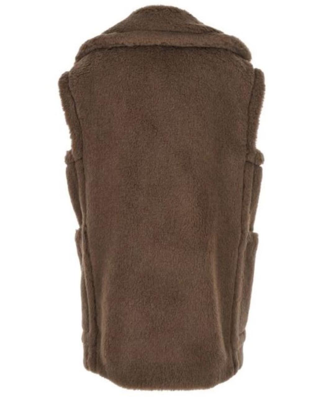 MAX MARA Коричневый шерстяной жилет, фото 2