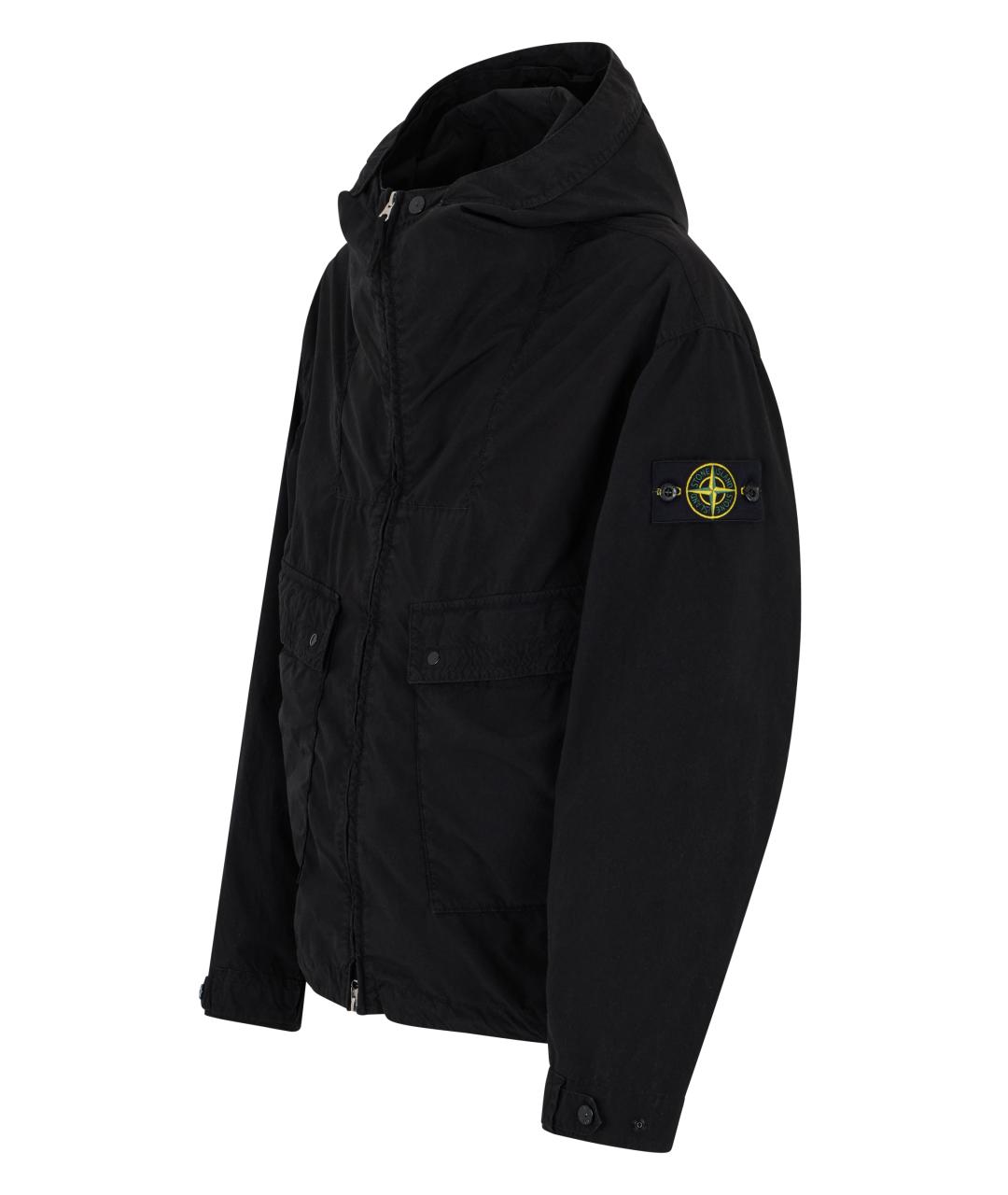 STONE ISLAND Черная полиэстеровая куртка, фото 3