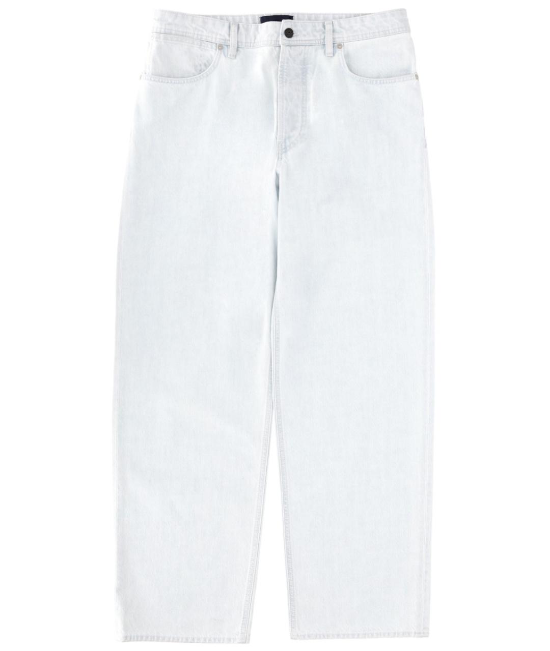 STONE ISLAND Голубые хлопковые прямые джинсы, фото 1