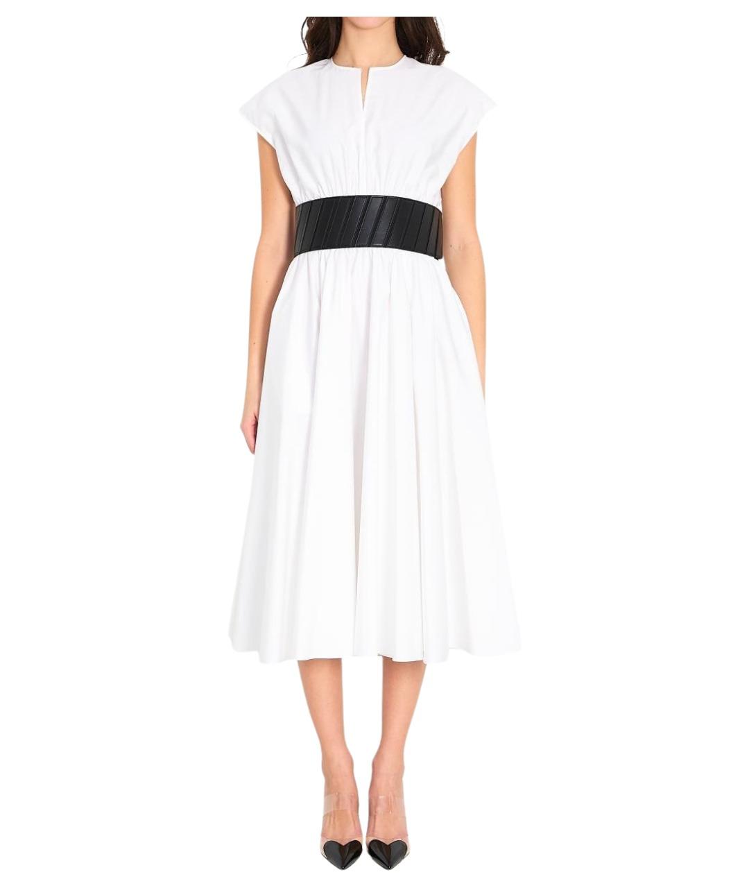 ALAIA Белое хлопковое повседневное платье, фото 1