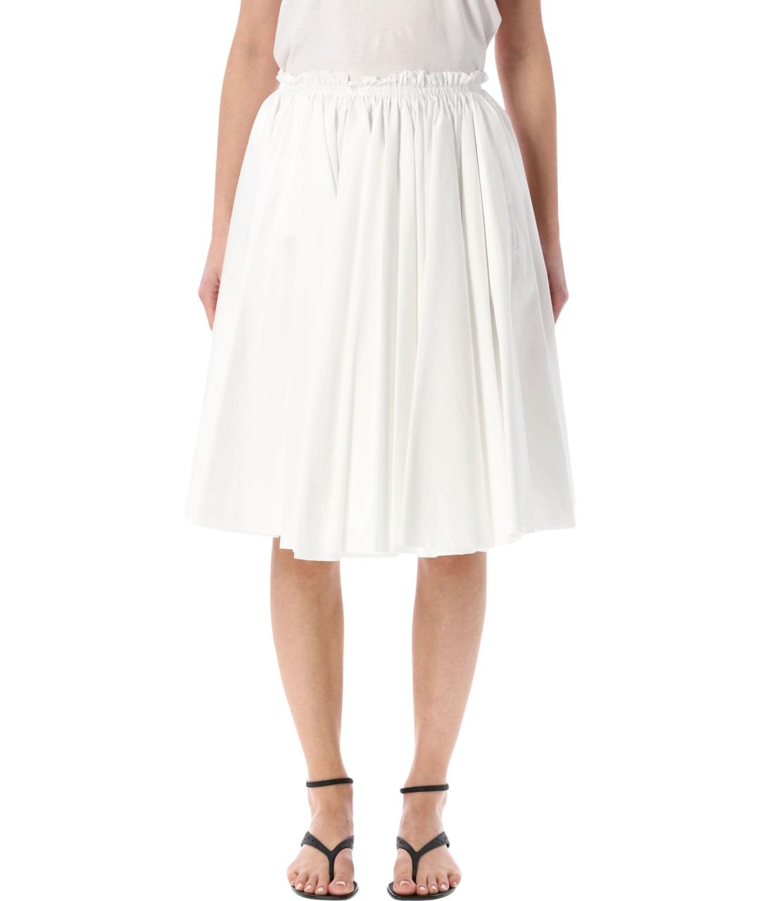 Ami Paris Белая хлопковая юбка миди, фото 1