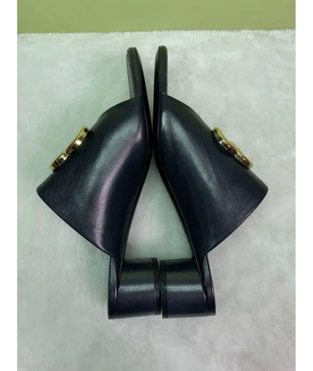 BALENCIAGA Черные кожаные мюли, фото 5