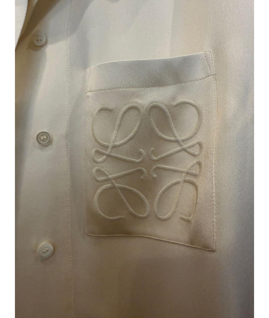 LOEWE Бежевая шелковая блузы, фото 4