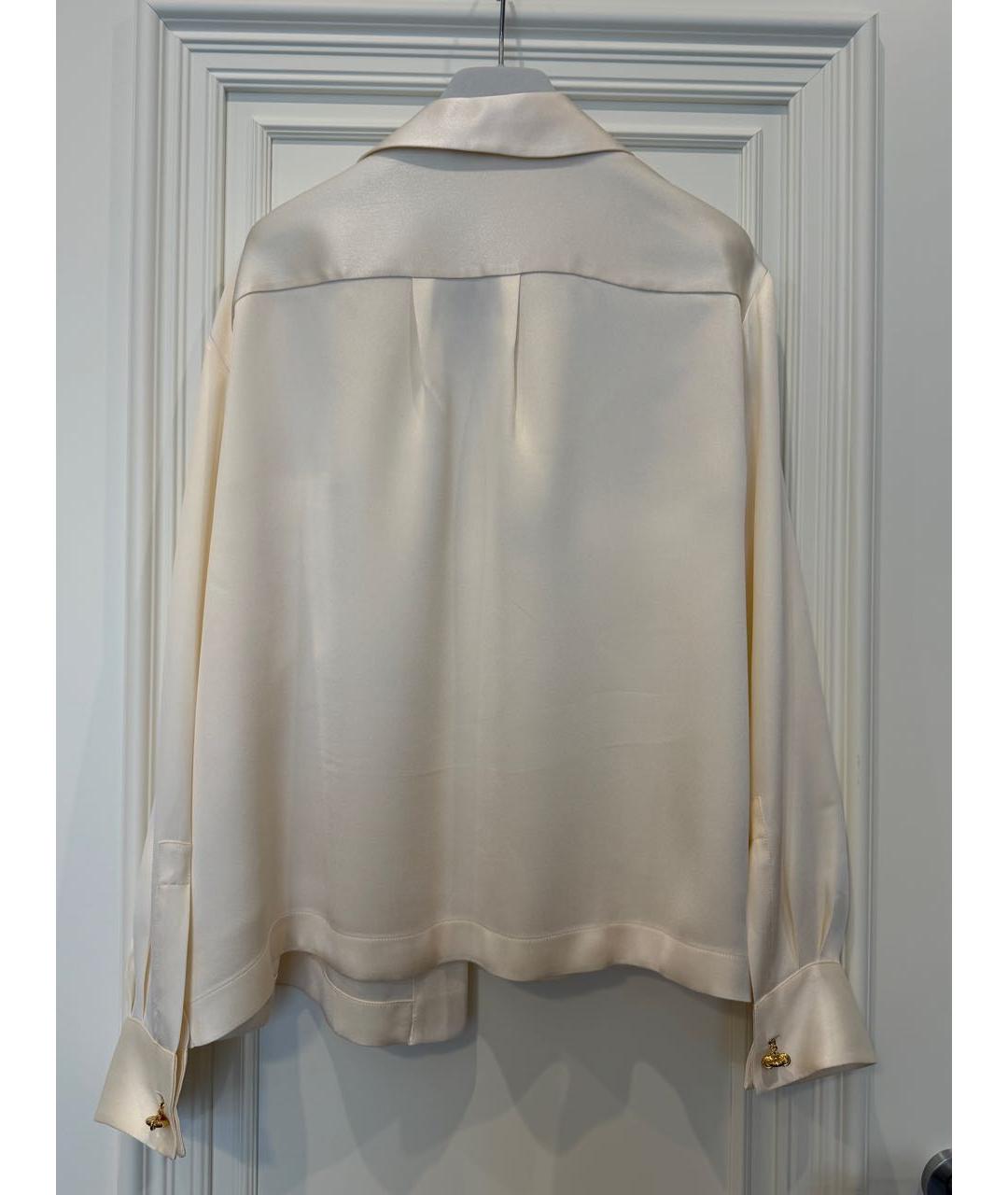 LOEWE Бежевая шелковая блузы, фото 2
