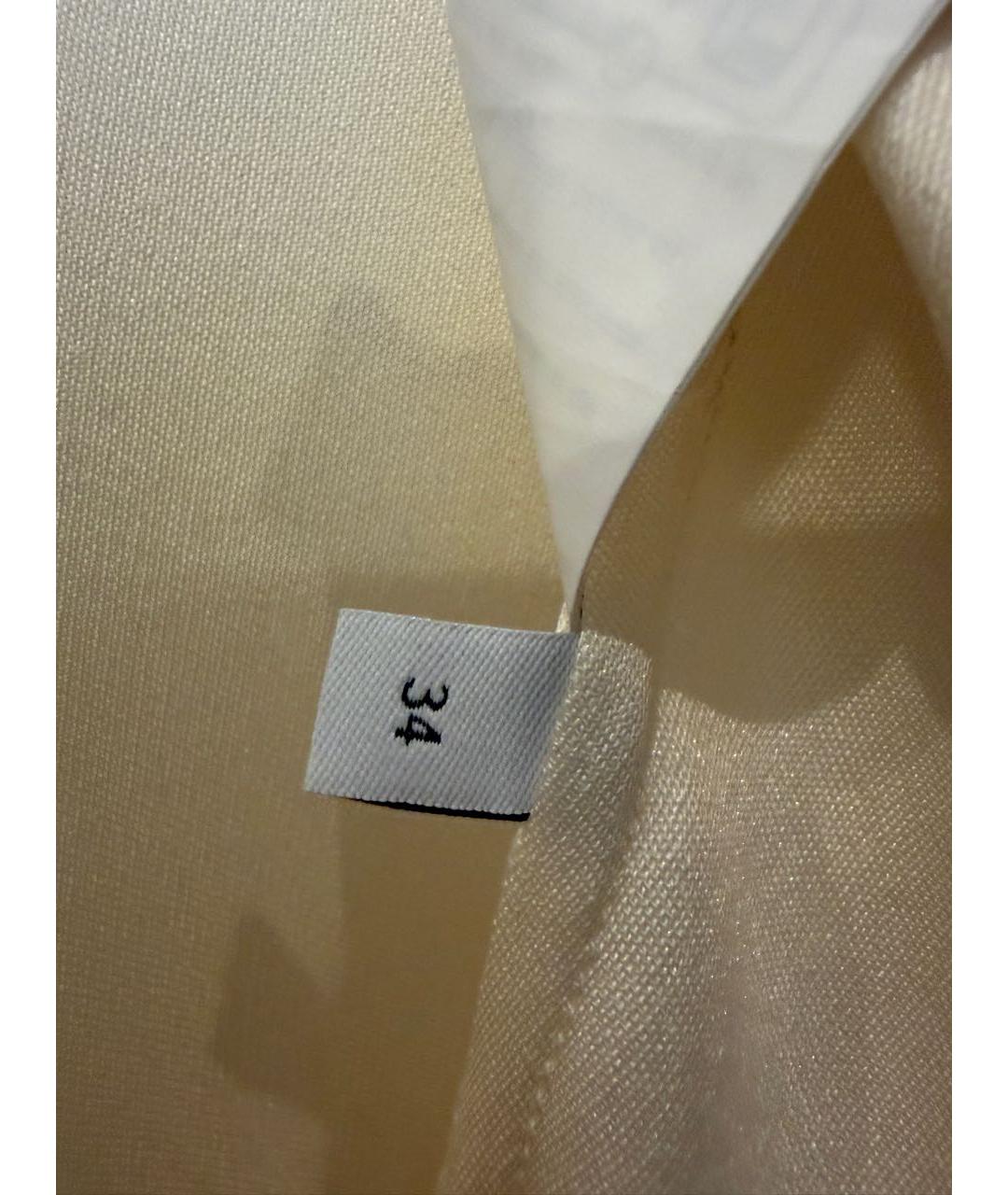 LOEWE Бежевая шелковая блузы, фото 7