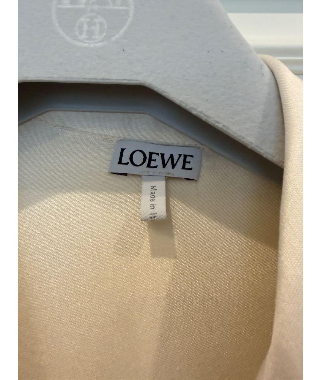 LOEWE Бежевая шелковая блузы, фото 8