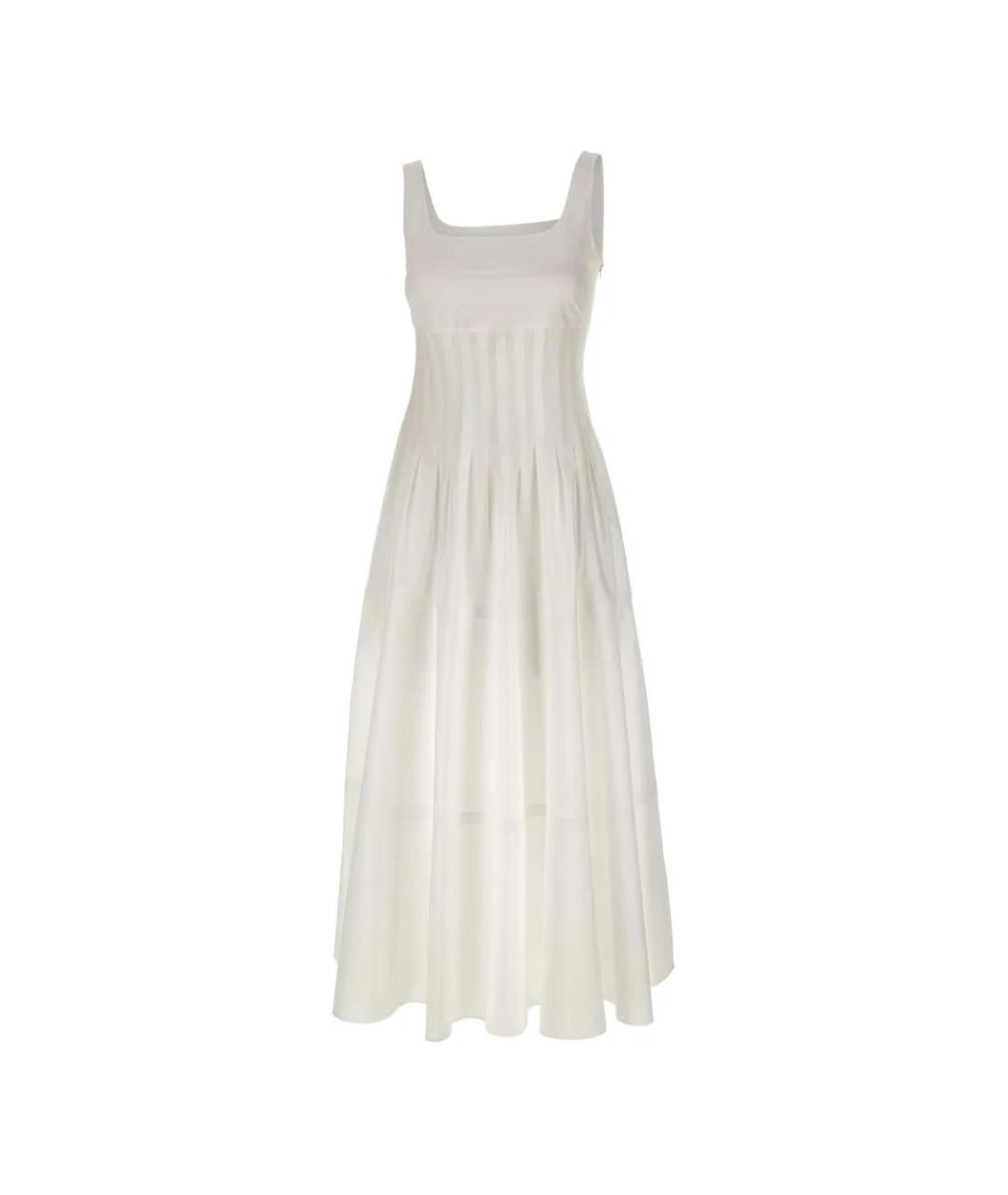 MAX MARA STUDIO Белое хлопковое повседневное платье, фото 1