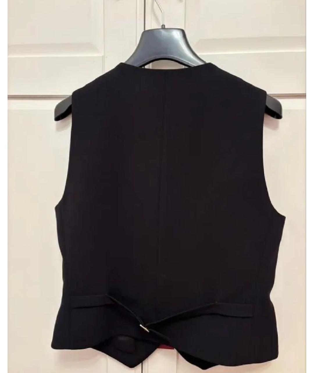 MAX MARA STUDIO Черный ацетатный жилет, фото 2