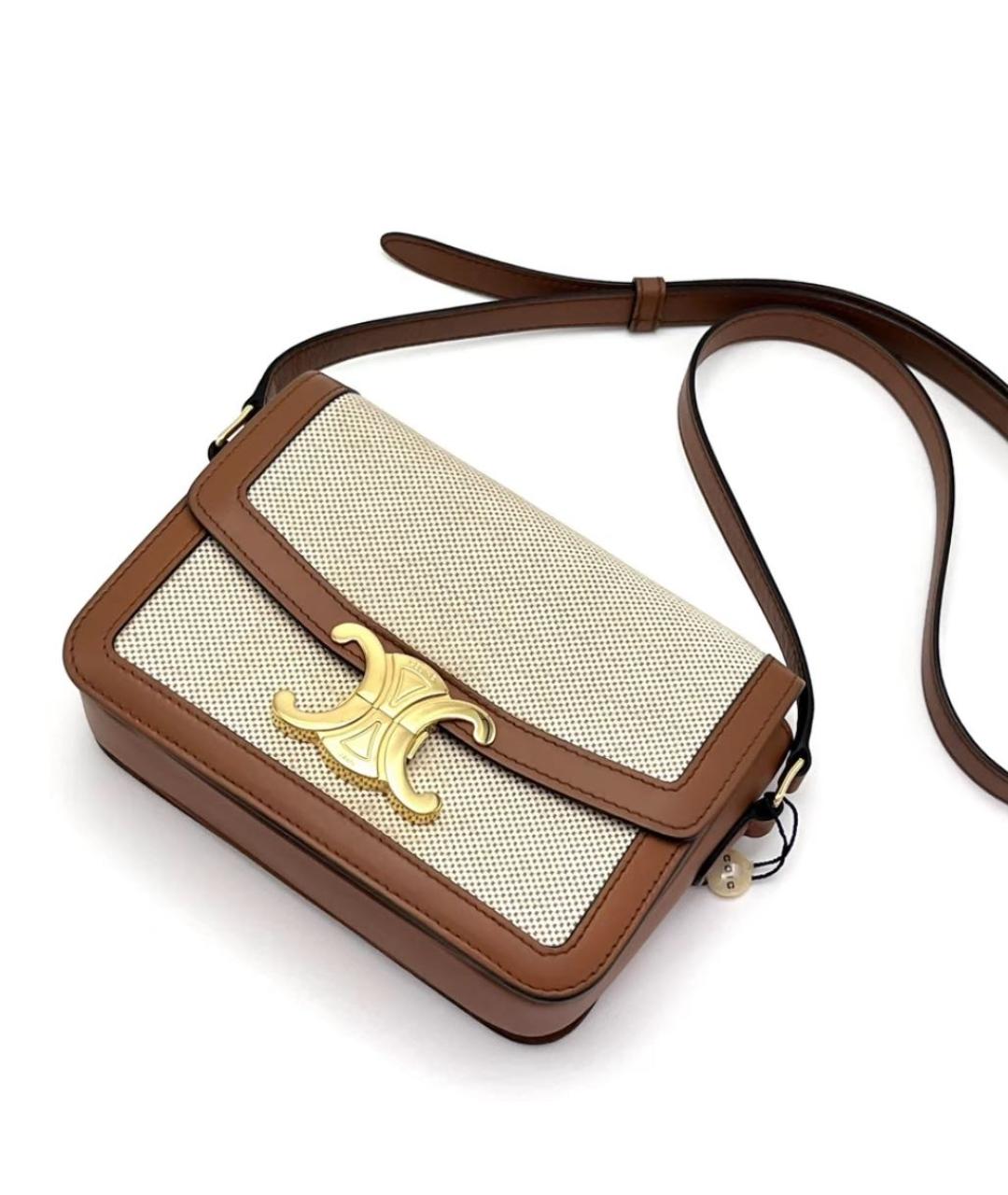 CELINE Бежевая сумка через плечо, фото 3