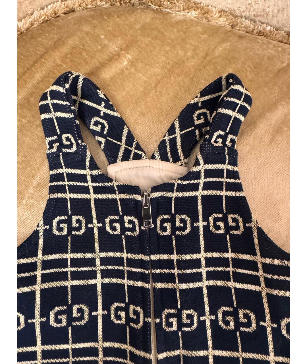 GUCCI Темно-синий хлопковый комбинезон, фото 3