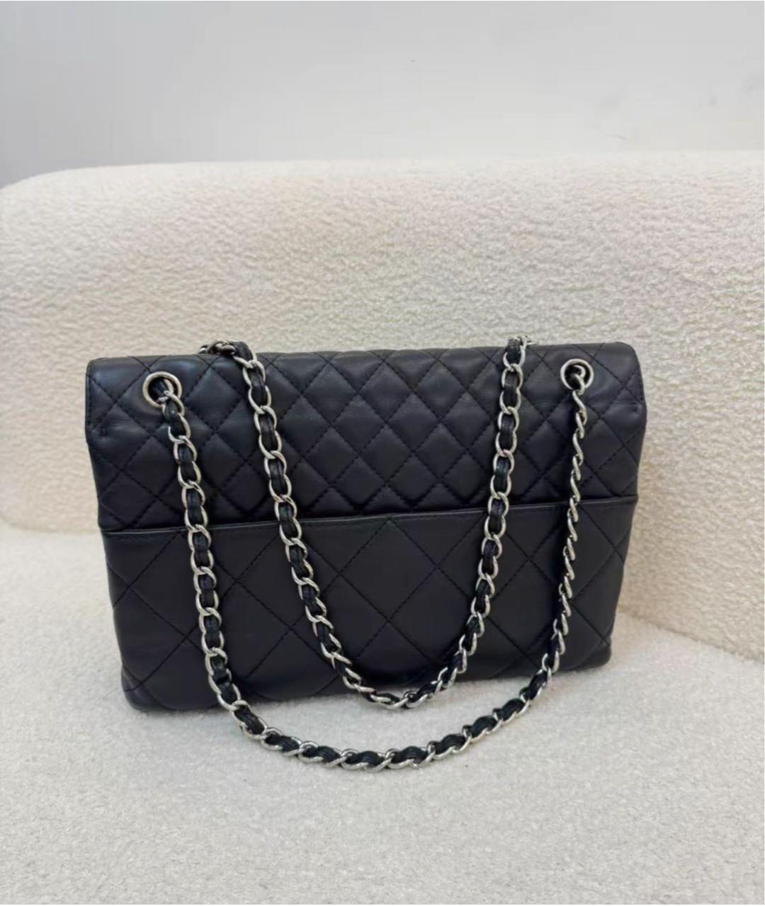 CHANEL Черная кожаная сумка через плечо, фото 3