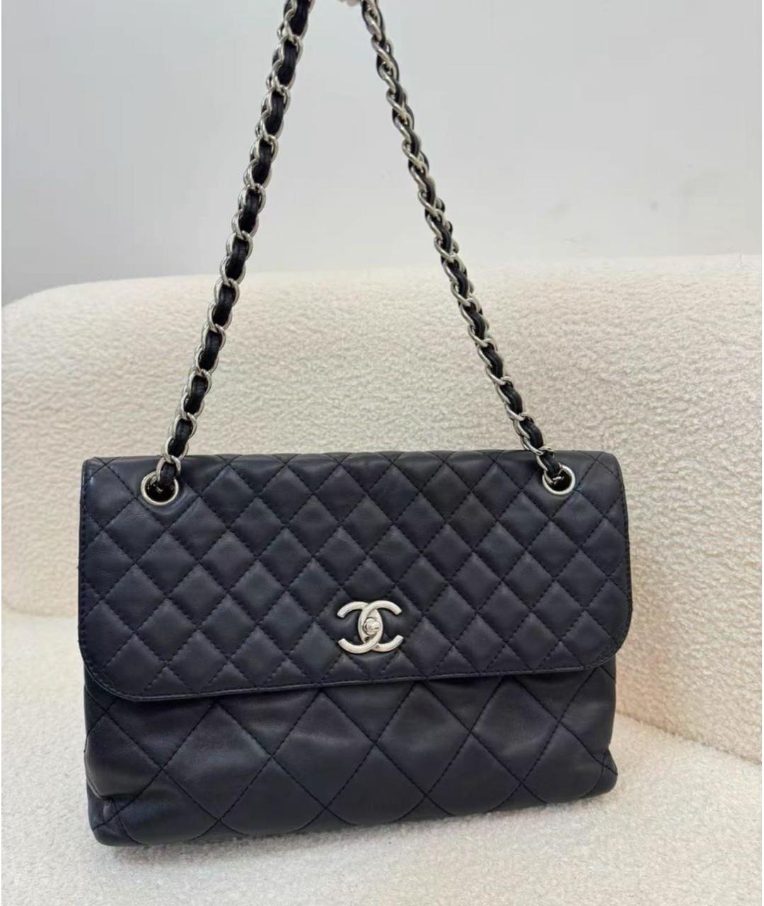 CHANEL Черная кожаная сумка через плечо, фото 5