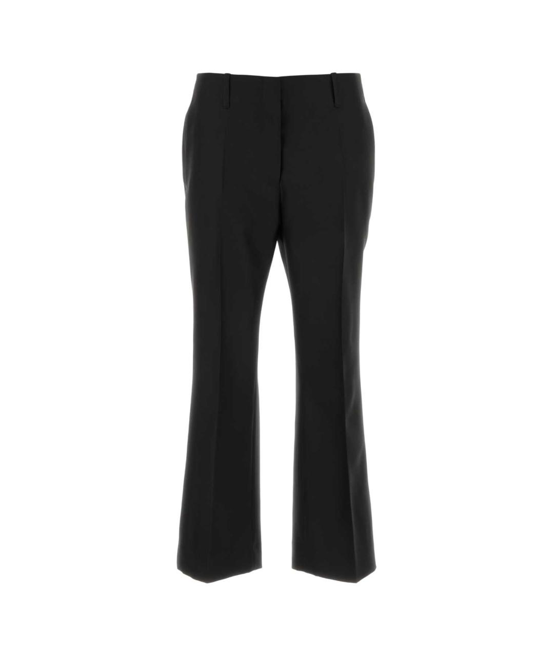 DRIES VAN NOTEN Черные шерстяные прямые брюки, фото 1