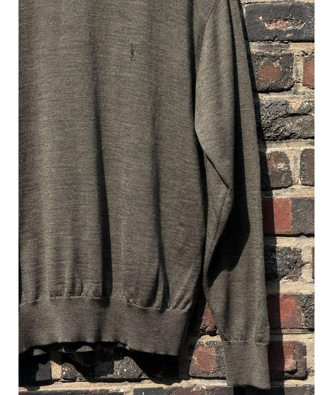 SAINT LAURENT Антрацитовая шерстяная водолазка, фото 4