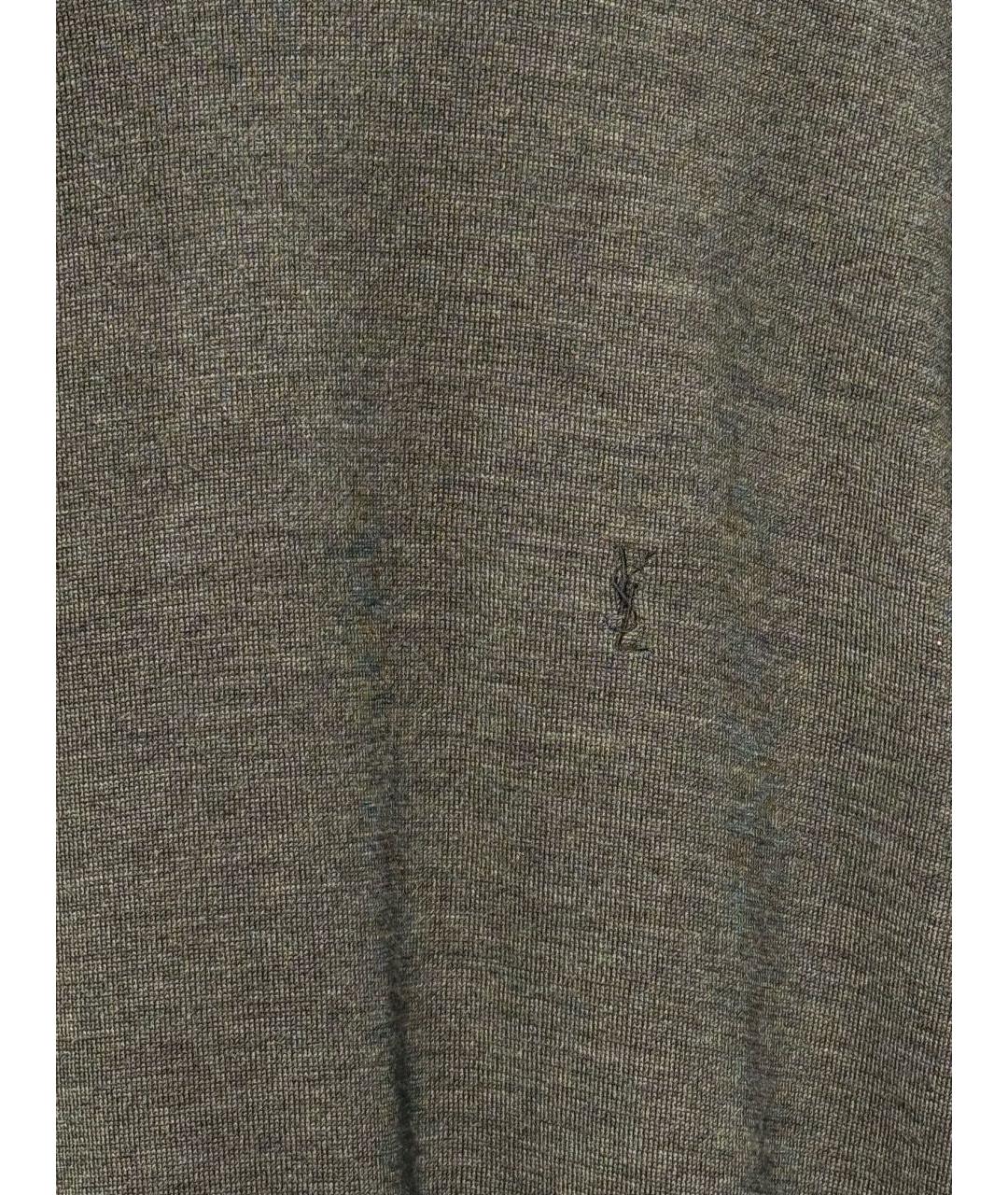 SAINT LAURENT Антрацитовая шерстяная водолазка, фото 3