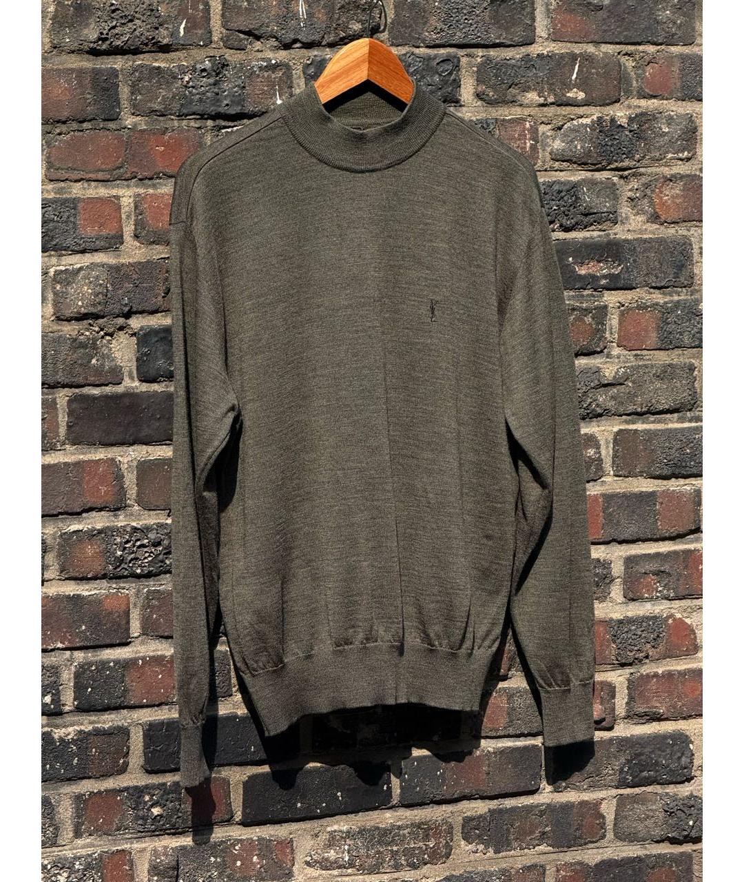 SAINT LAURENT Антрацитовая шерстяная водолазка, фото 5