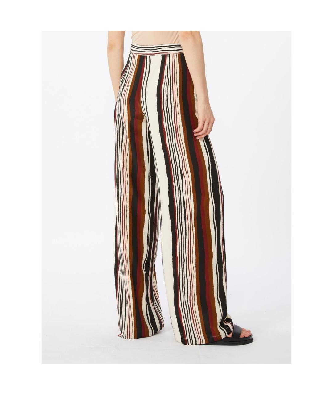 MAX MARA STUDIO Мульти шелковые прямые брюки, фото 2