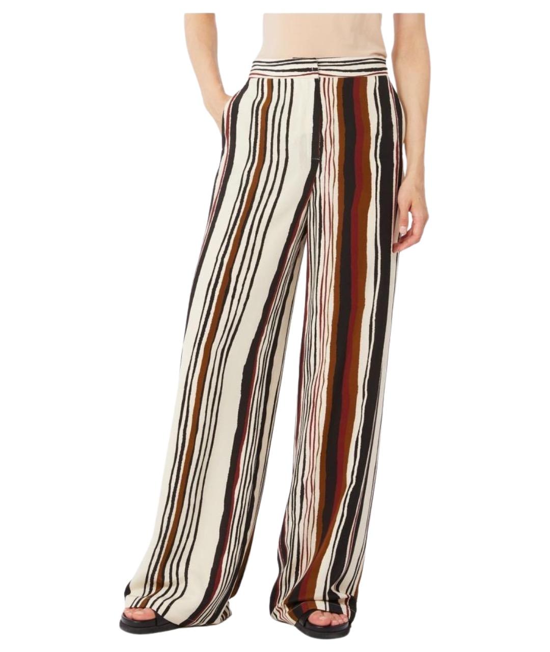 MAX MARA STUDIO Мульти шелковые прямые брюки, фото 1