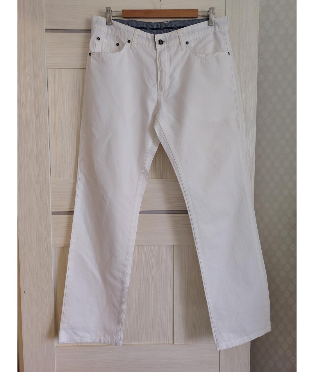 BRIONI Белые хлопковые повседневные брюки, фото 10