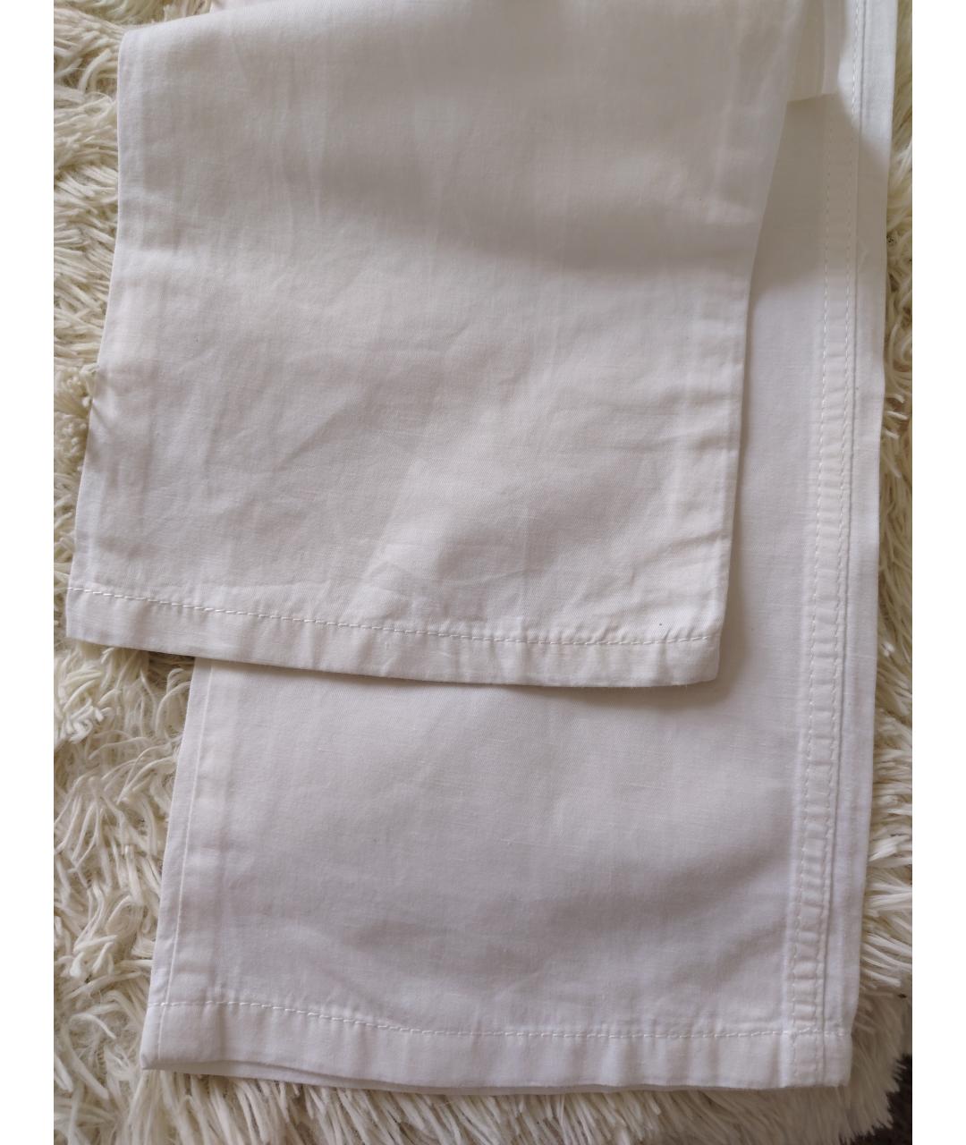 BRIONI Белые хлопковые повседневные брюки, фото 7