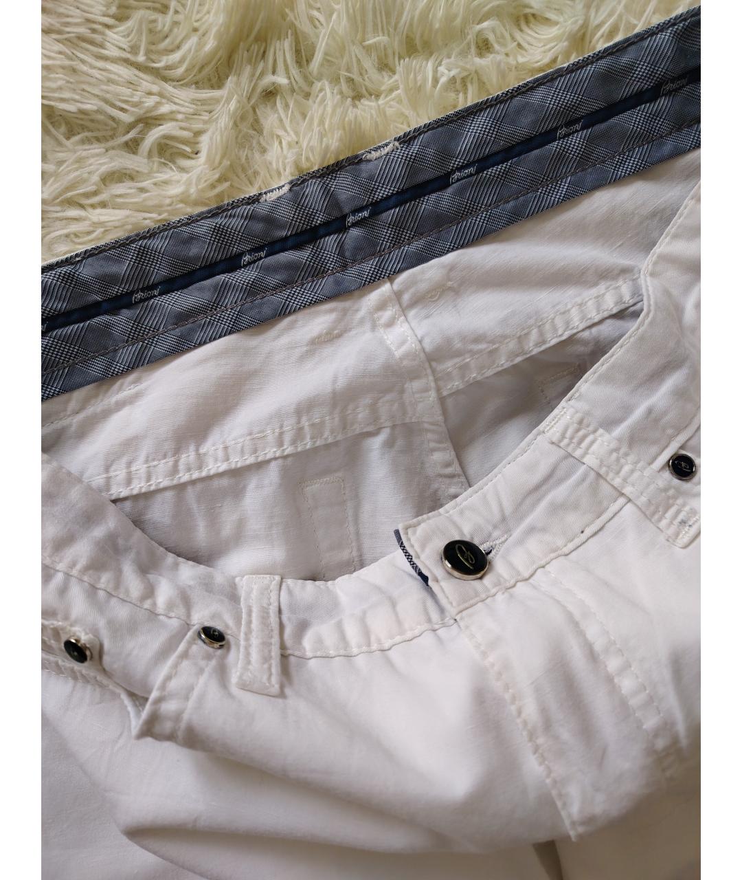 BRIONI Белые хлопковые повседневные брюки, фото 5
