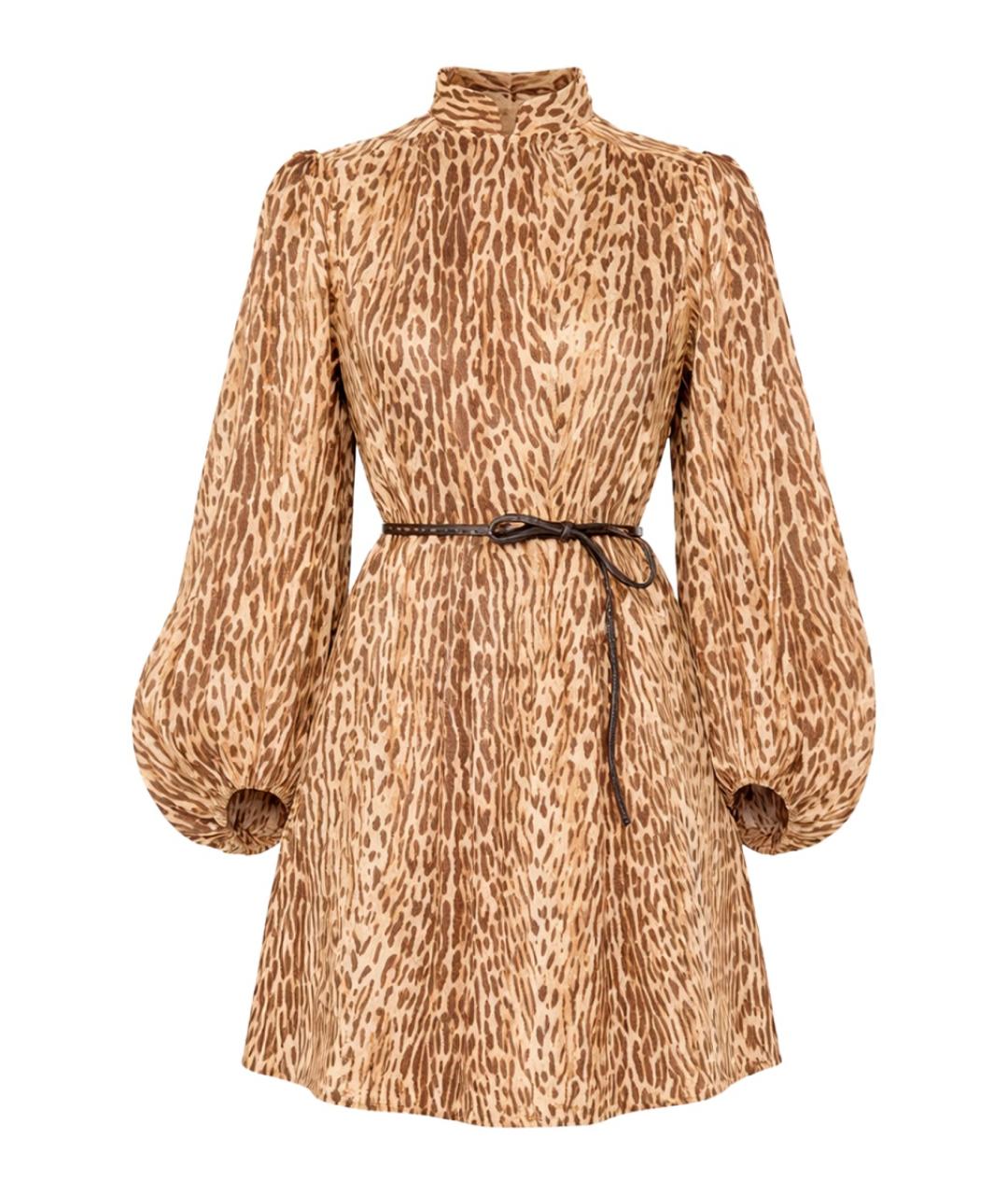 ZIMMERMANN Мульти льняное повседневное платье, фото 1