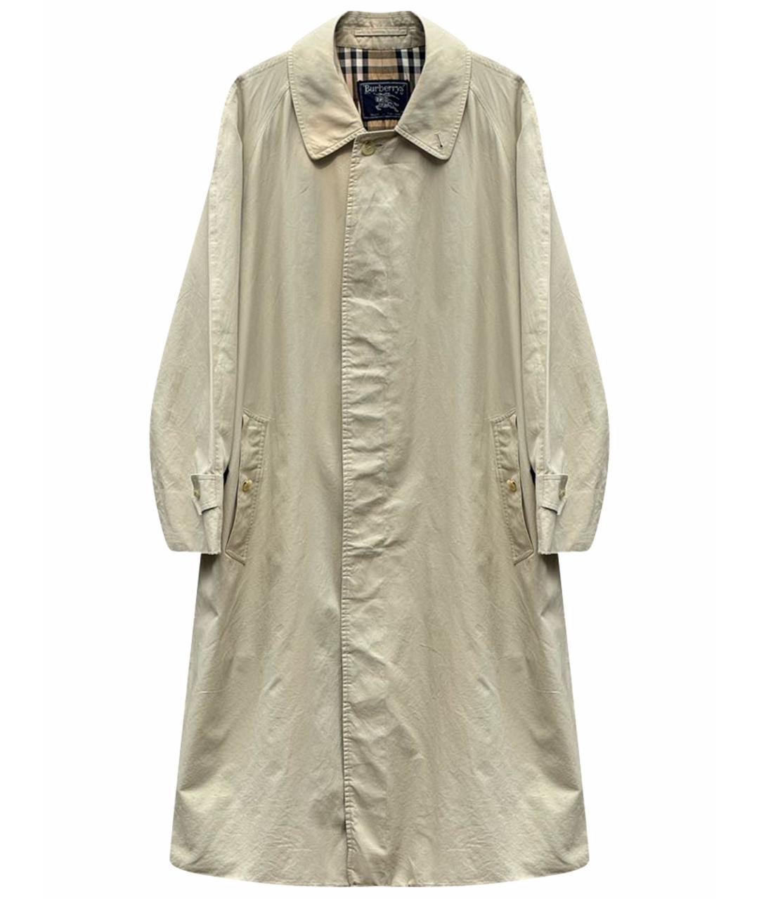 BURBERRY Бежевый хлопковый тренч / плащ, фото 1