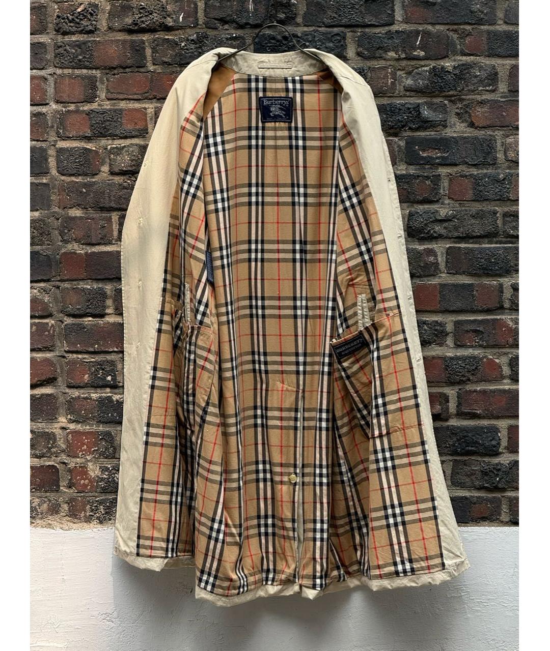 BURBERRY Бежевый хлопковый тренч / плащ, фото 7