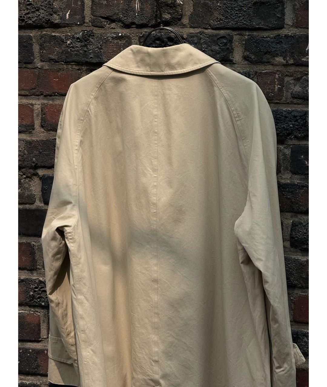 BURBERRY Бежевый хлопковый тренч / плащ, фото 5