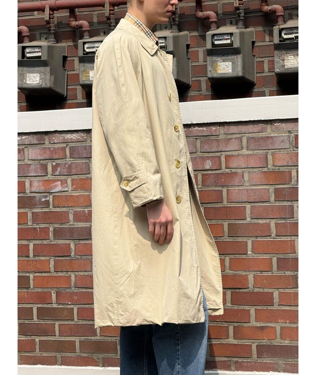 BURBERRY Бежевый хлопковый тренч / плащ, фото 8