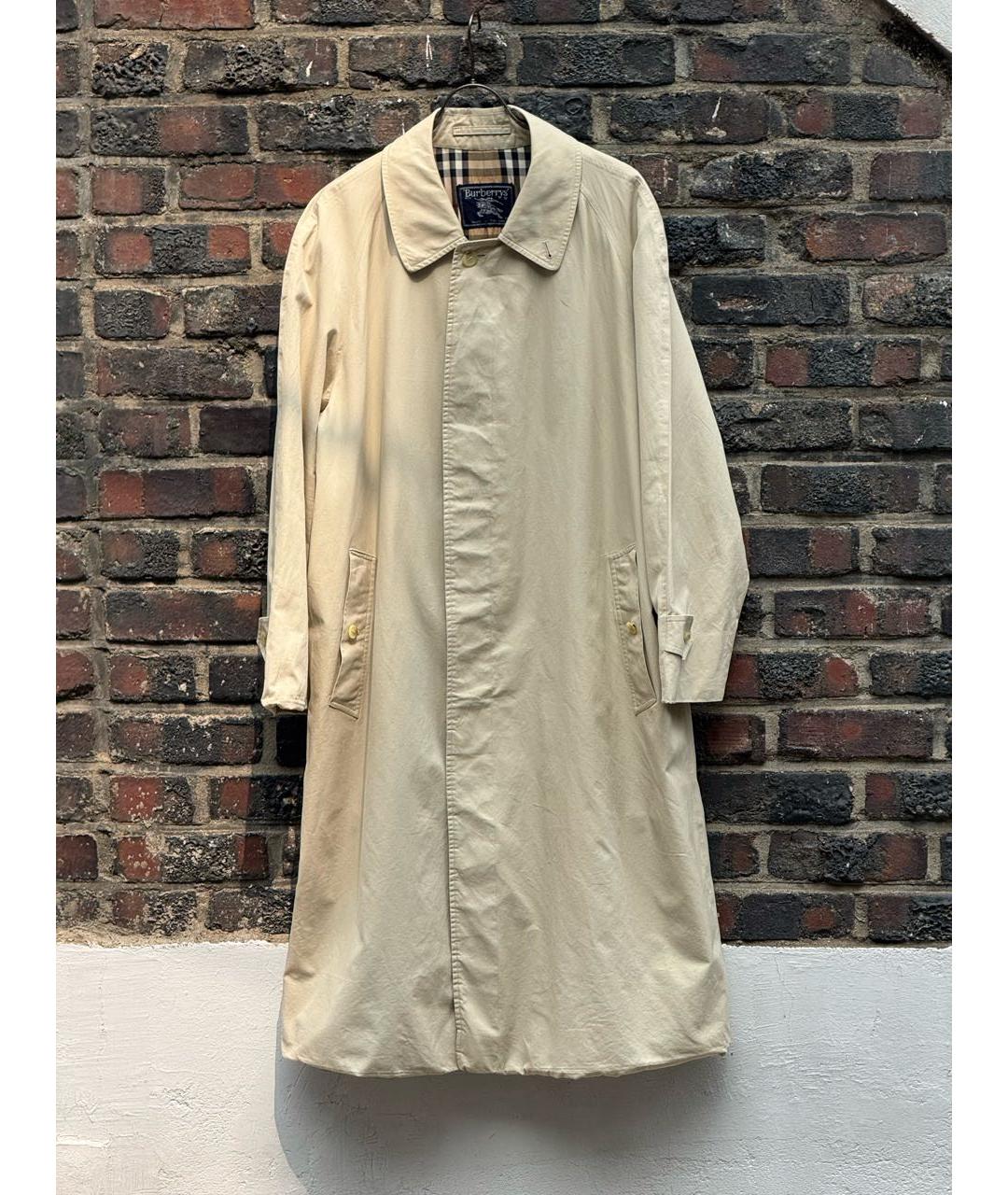 BURBERRY Бежевый хлопковый тренч / плащ, фото 9