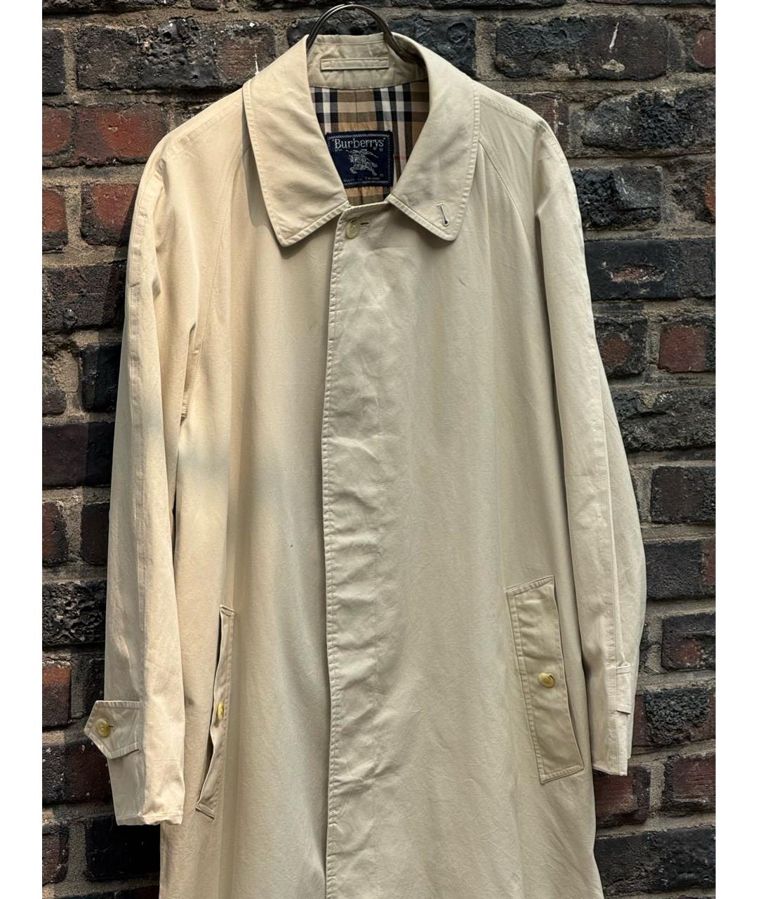 BURBERRY Бежевый хлопковый тренч / плащ, фото 2