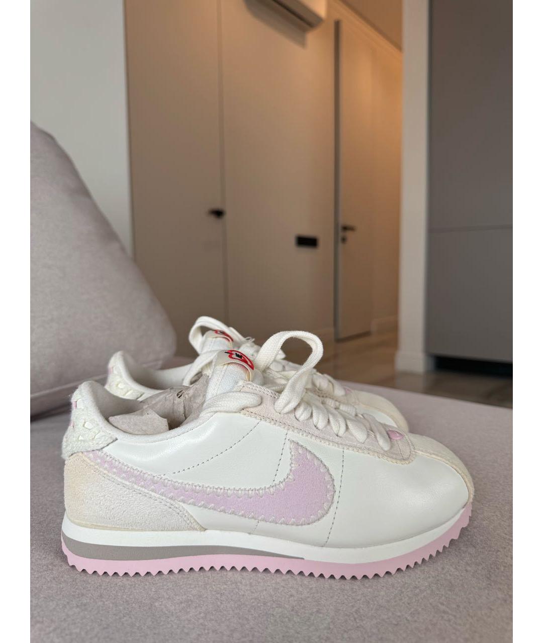 NIKE Белые кожаные кроссовки, фото 9